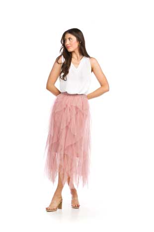 PS-15910 - LAYERED TULLE SKIRT - Colors: BLACK, DENIM, PINK - Available Sizes:XS-XXL - Catalog Page:90 